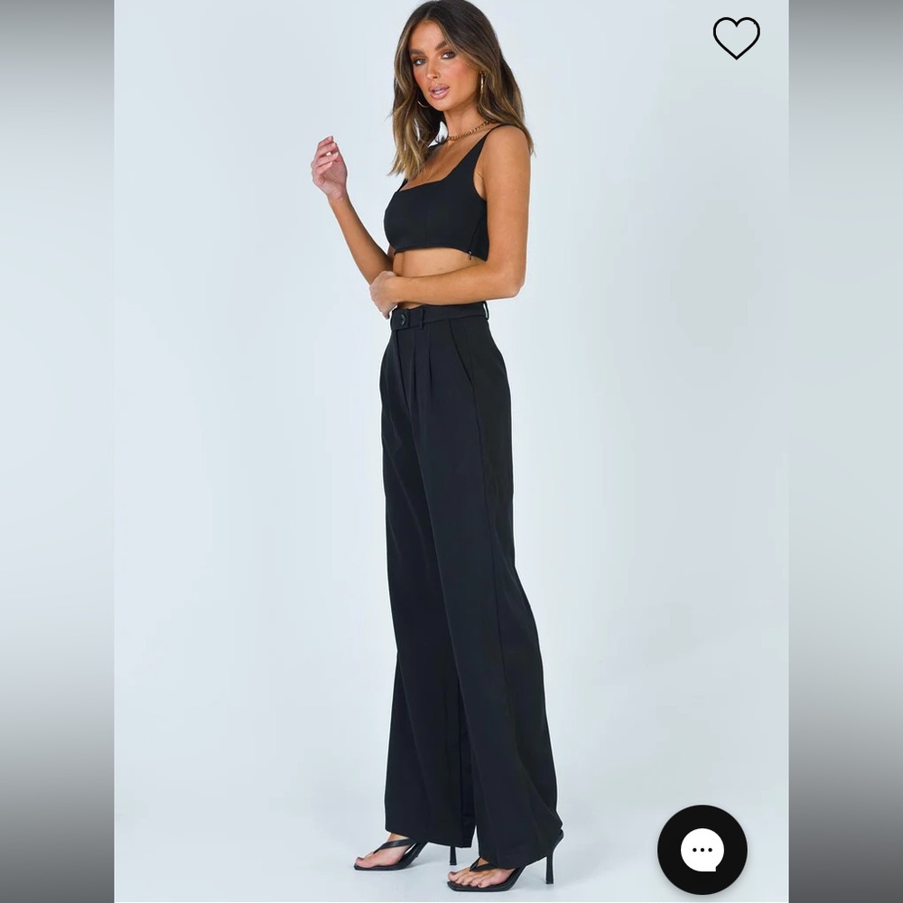 Princess Polly HUXLEY SET Black Matching 2 Piece Set
